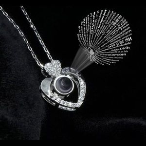 I love you 100 languages necklace heart project